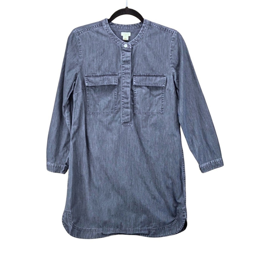 J Crew Chambray Dress MP Classic Americana Western Timeless Basic Capsule